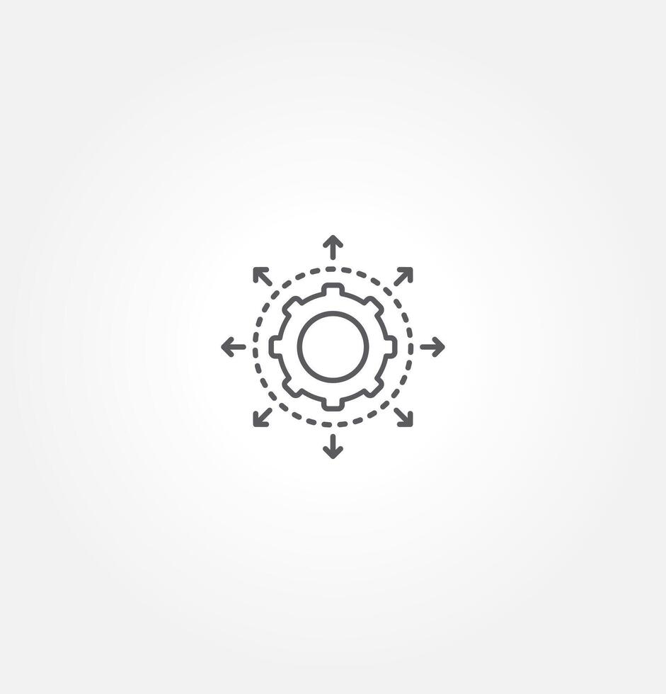 gear like optimize system icon.. Gear icon template color editable. Gear symbol sign isolated on white background. vector