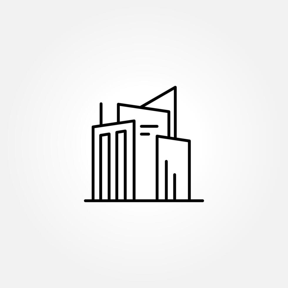 building icon, such as city, apartment, condominium, town, office, hotel illustration. vector