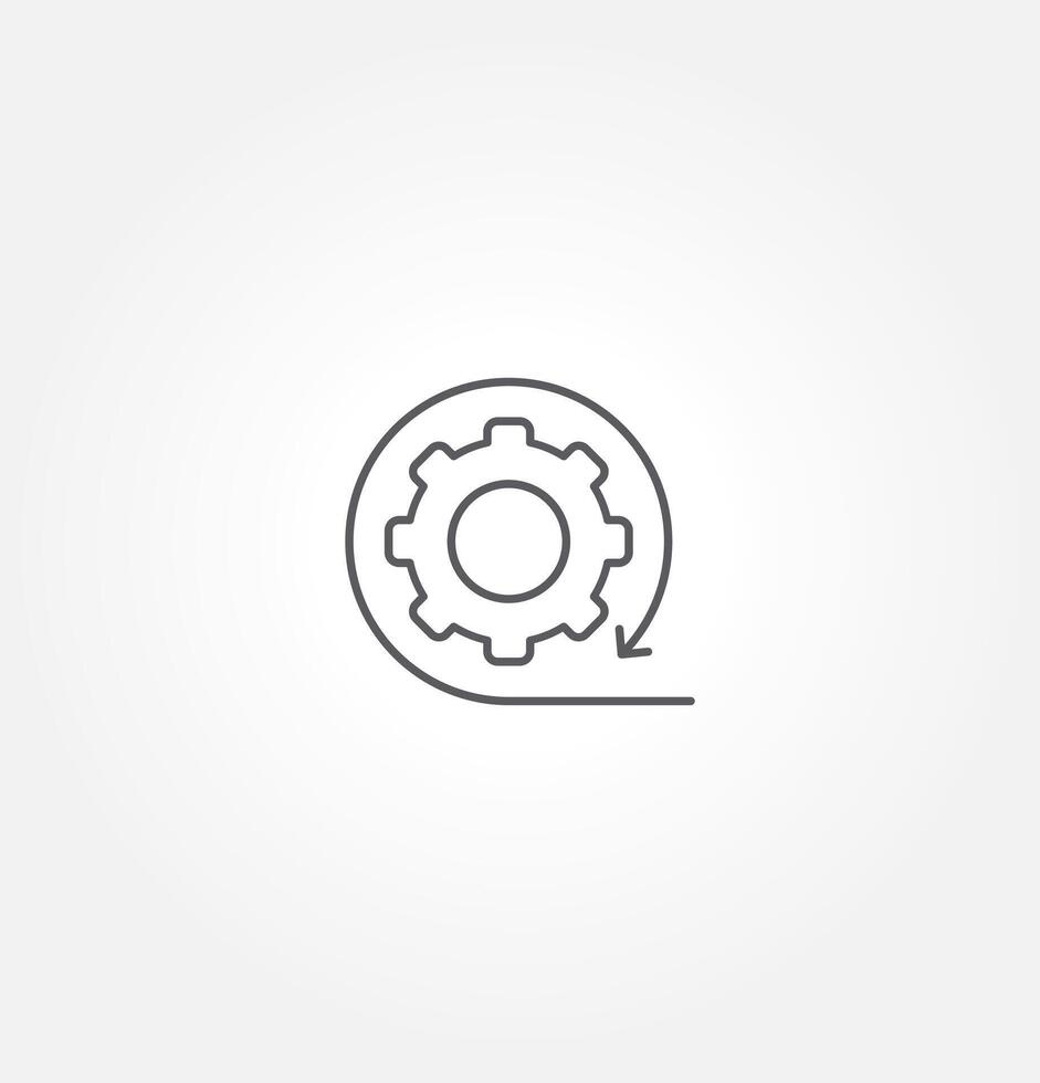 gear like optimize system icon.. Gear icon template color editable. Gear symbol sign isolated on white background. vector