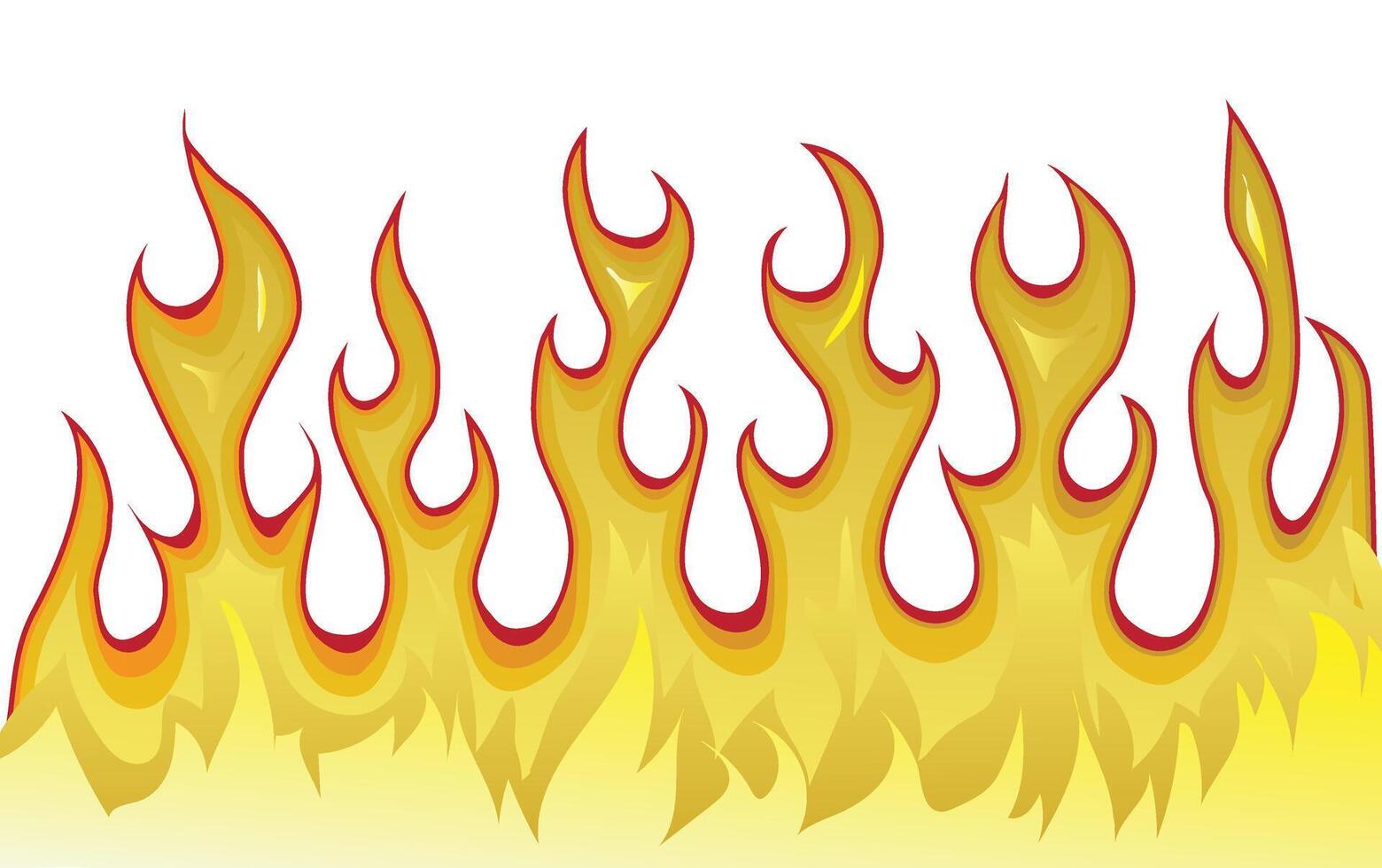 Yellow and Red Flames Design Element vector