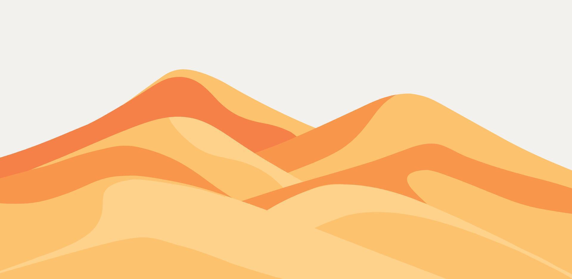 Minimalist Desert Landscape vector
