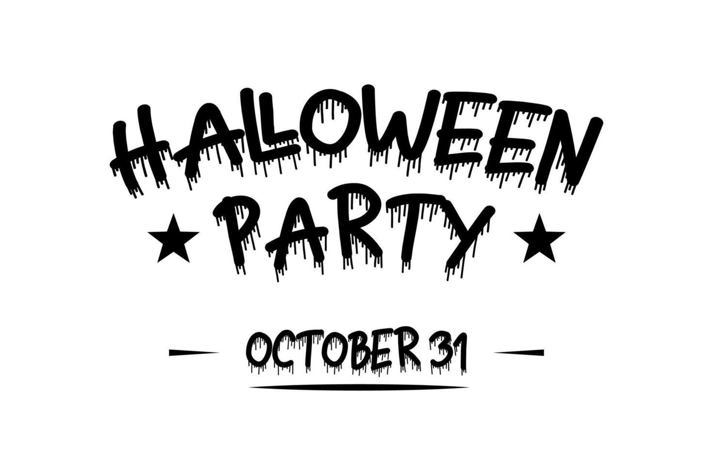Halloween Party October 31 vector