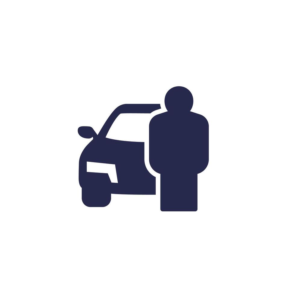 car owner icon on white vector