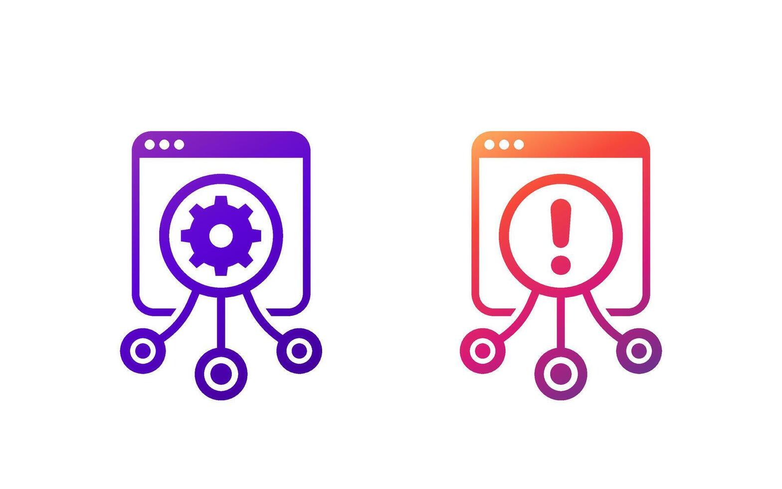 load testing, performance test icons vector