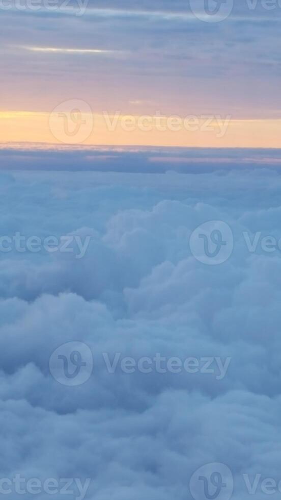 A view of the sky from an airplane window photo