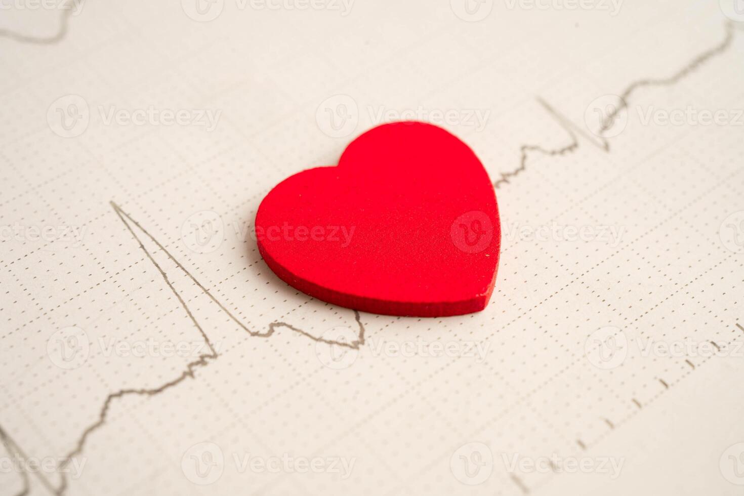 Electrocardiogram ECG, heart wave, heart attack, cardiogram report. photo