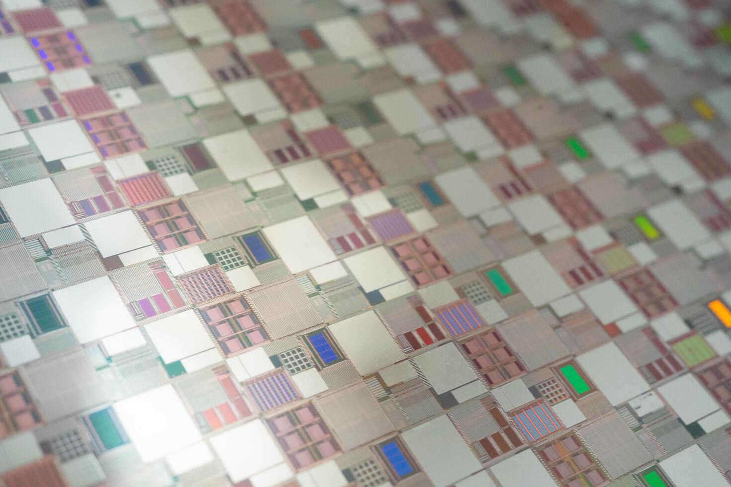 Silicon wafer for manufacturing semiconductor of integrated circuit. photo