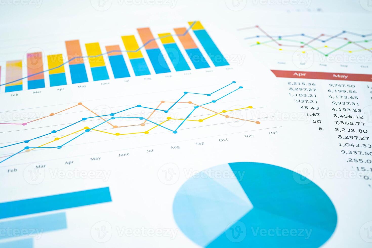 Chart graph paper. Finance, account, statistic, investment data economy, stock exchange business. photo