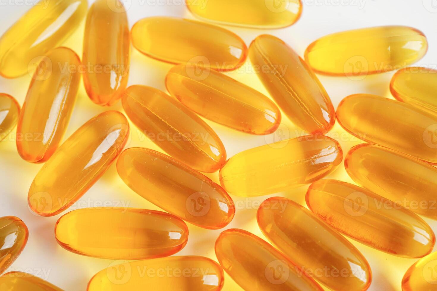 Fish oil or Cod liver oil gel in capsules with omega 3 vitamins, supplementary healthy food. photo