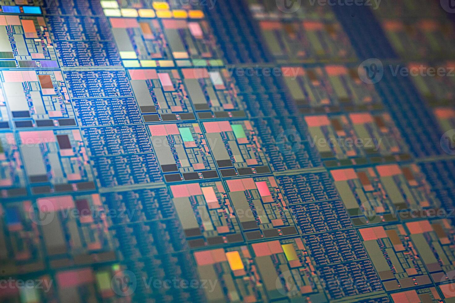 Silicon wafer for manufacturing semiconductor of integrated circuit. photo