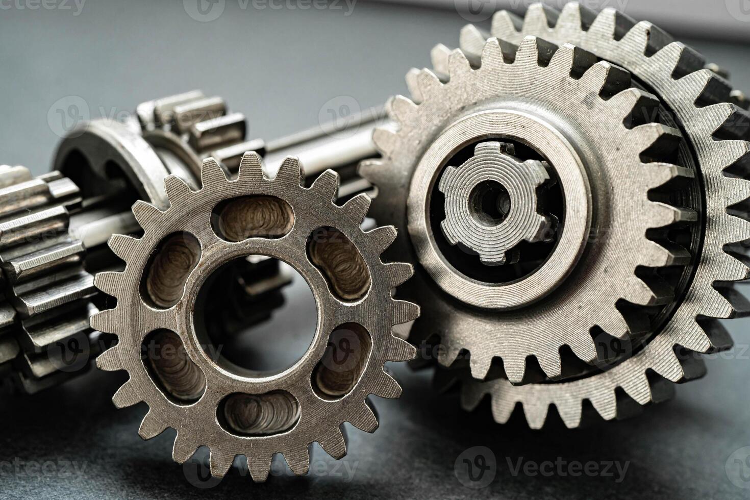 Gear and cogs wheel, automation process technology system for business. photo