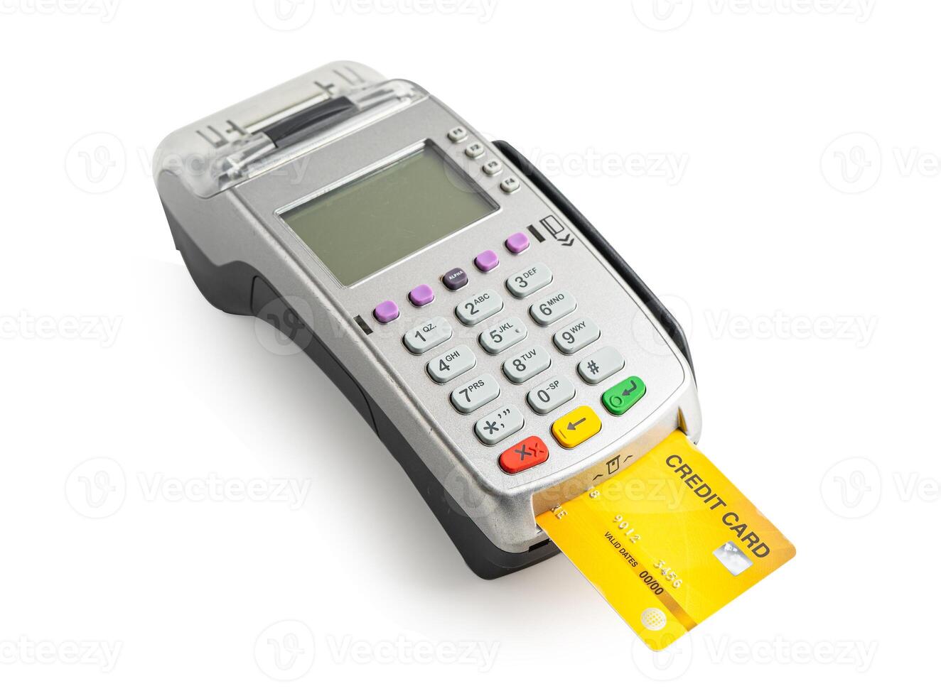 POS terminal for payment, finance and shopping, business and technology. photo