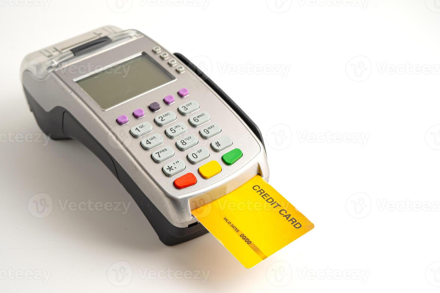 POS terminal for payment, finance and shopping, business and technology. photo