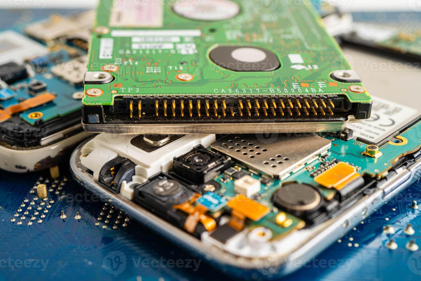 Repairing and upgrade circuit mainboard of notebook, electronic, computer hardware and technology. photo