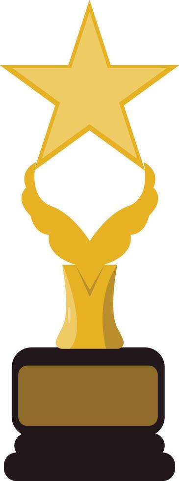 A golden star on a trophy vector