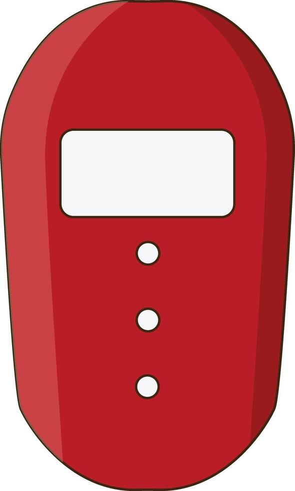 A red button with a white button on it vector