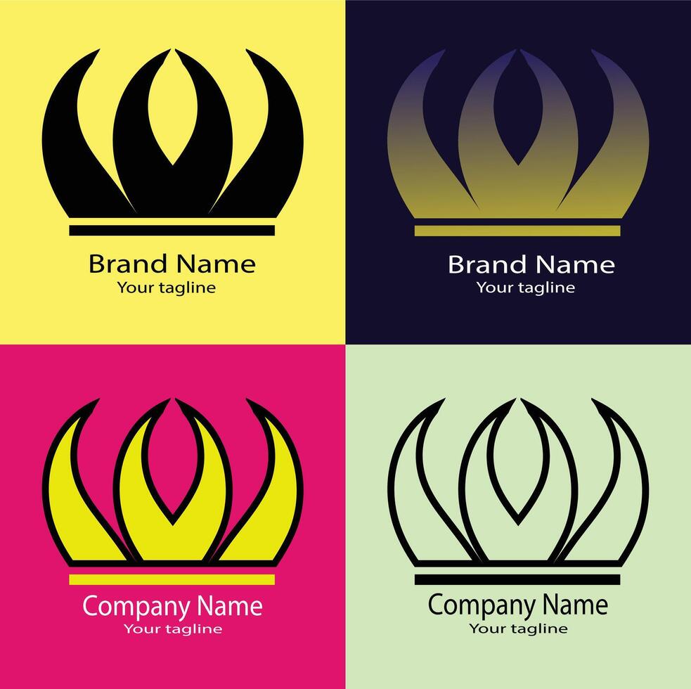 Simple nice company logo with flower shape vector
