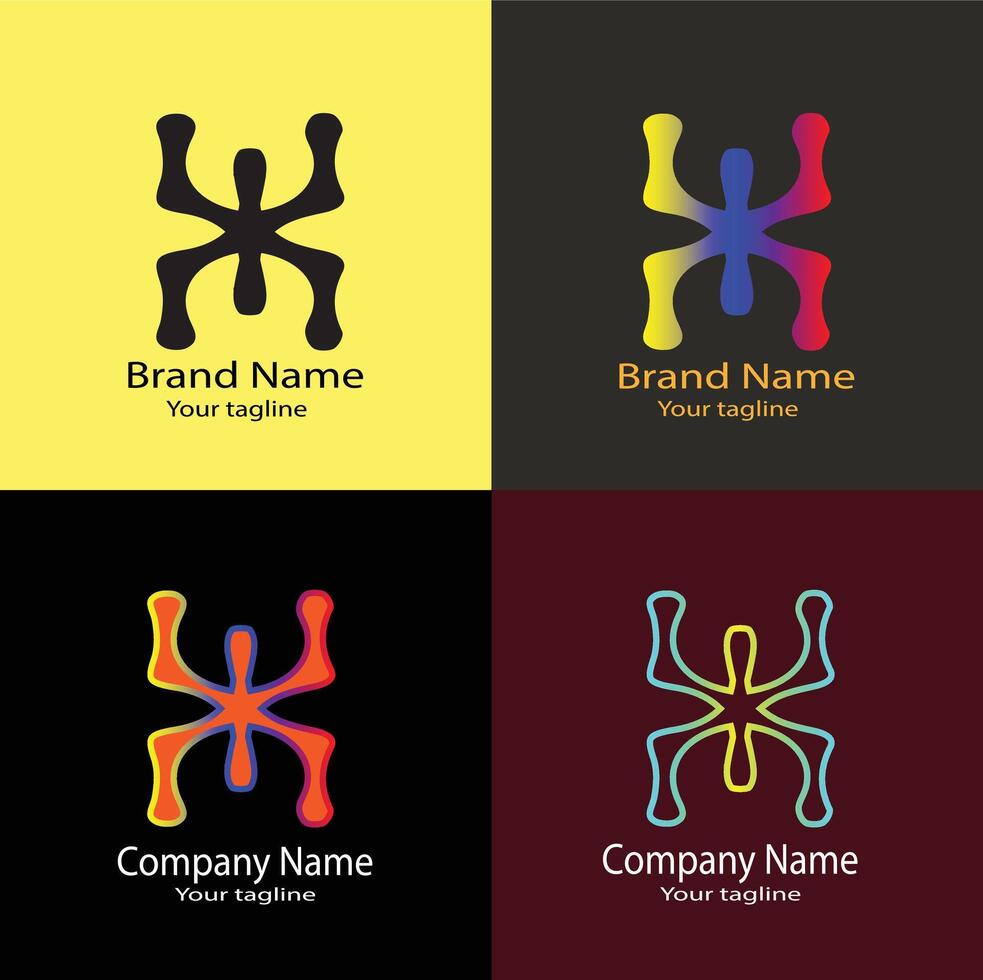 Elegant modern logo for organization or company with powerful shape. vector