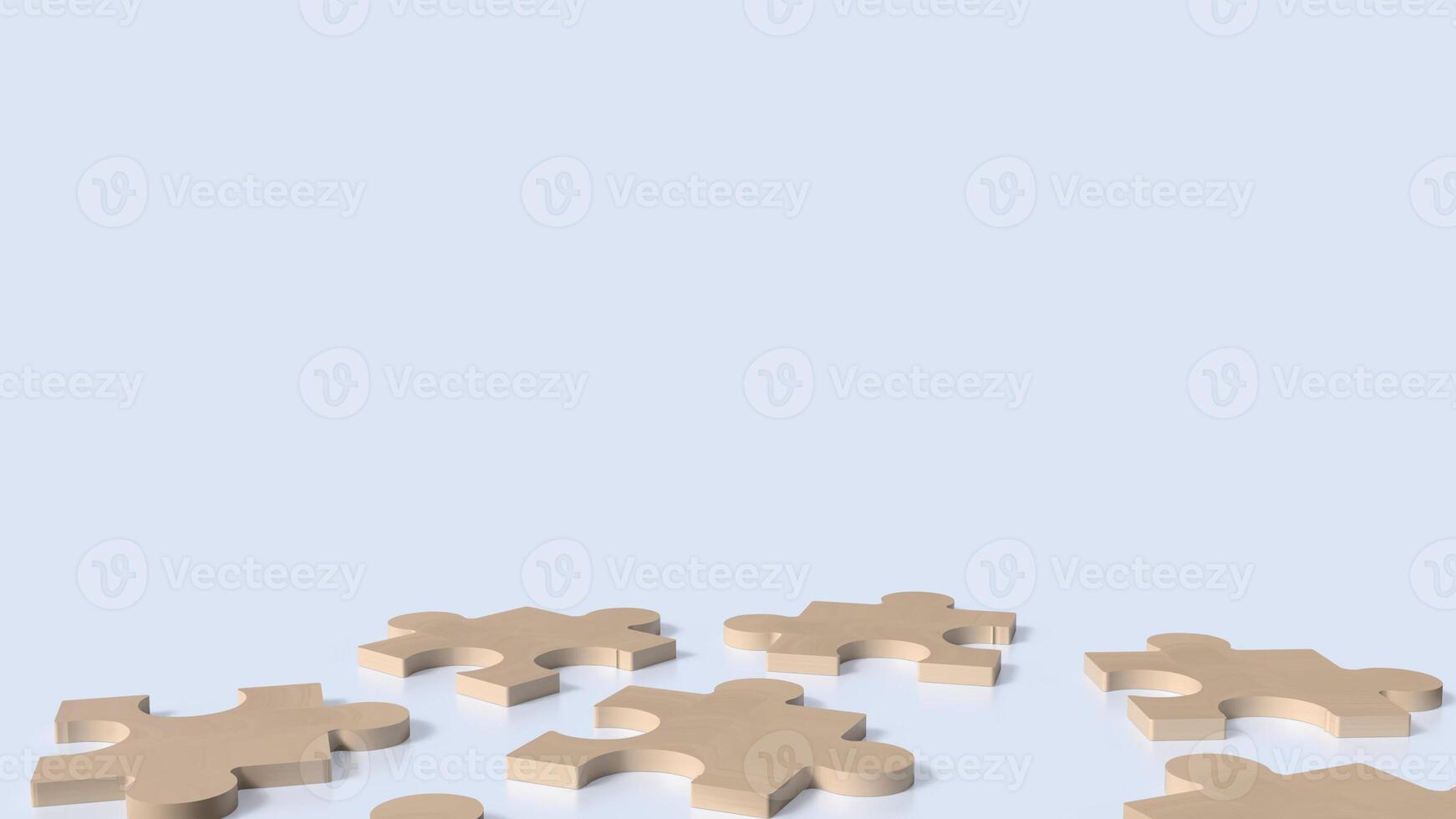 The jigsaw on white background image 3d rendering. photo