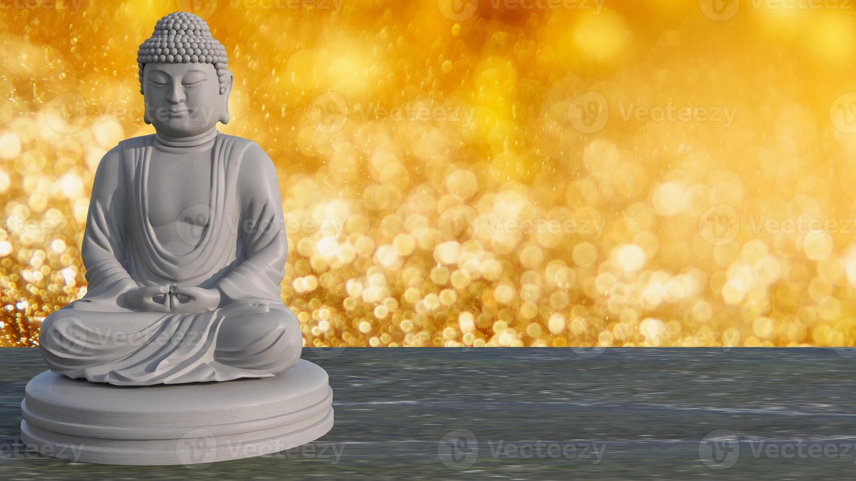 The buddha for religion or background concept 3d rendering. photo