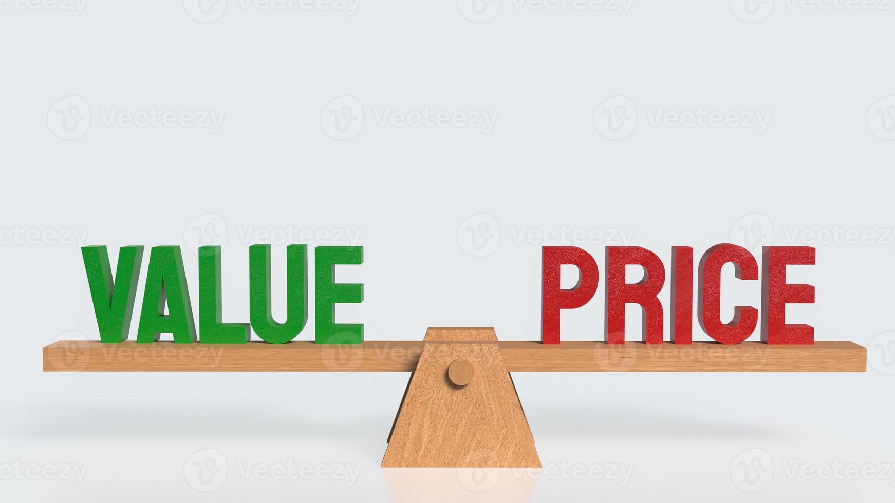 The price and value text for Business concept 3d rendering. photo