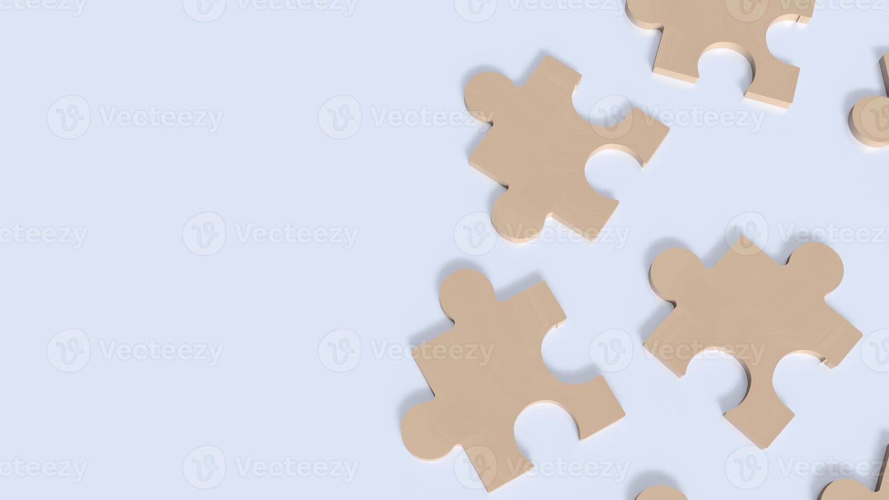 The jigsaw on white background image 3d rendering. photo