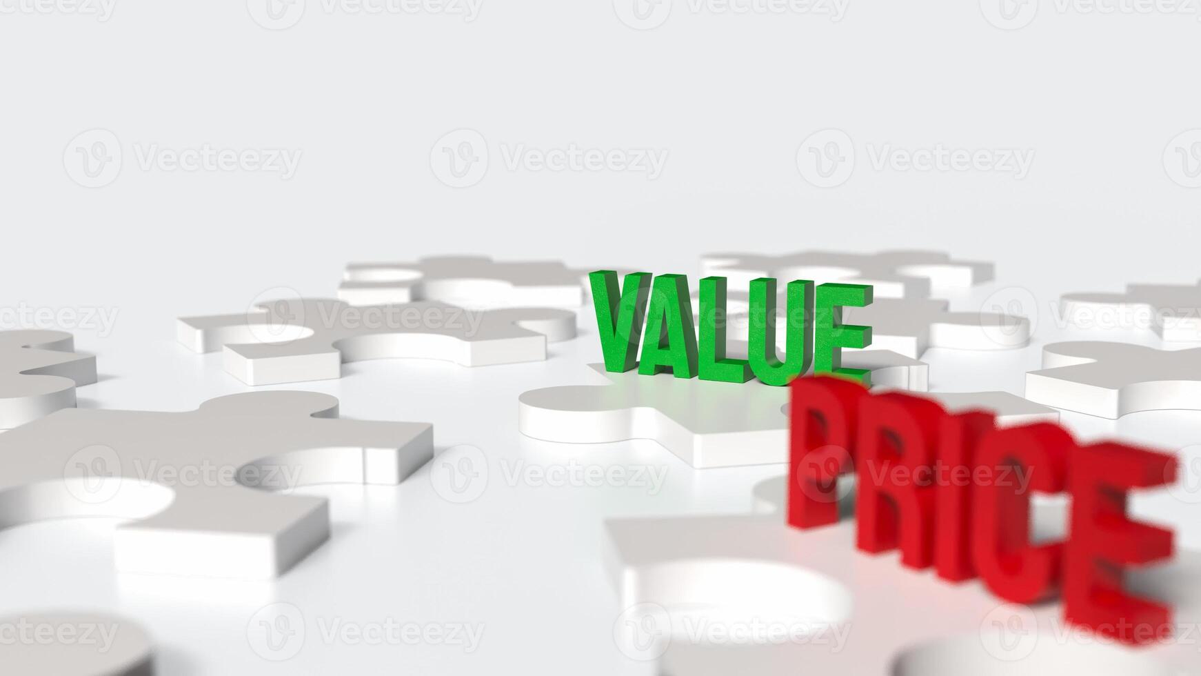 The price and value text for Business concept 3d rendering. photo