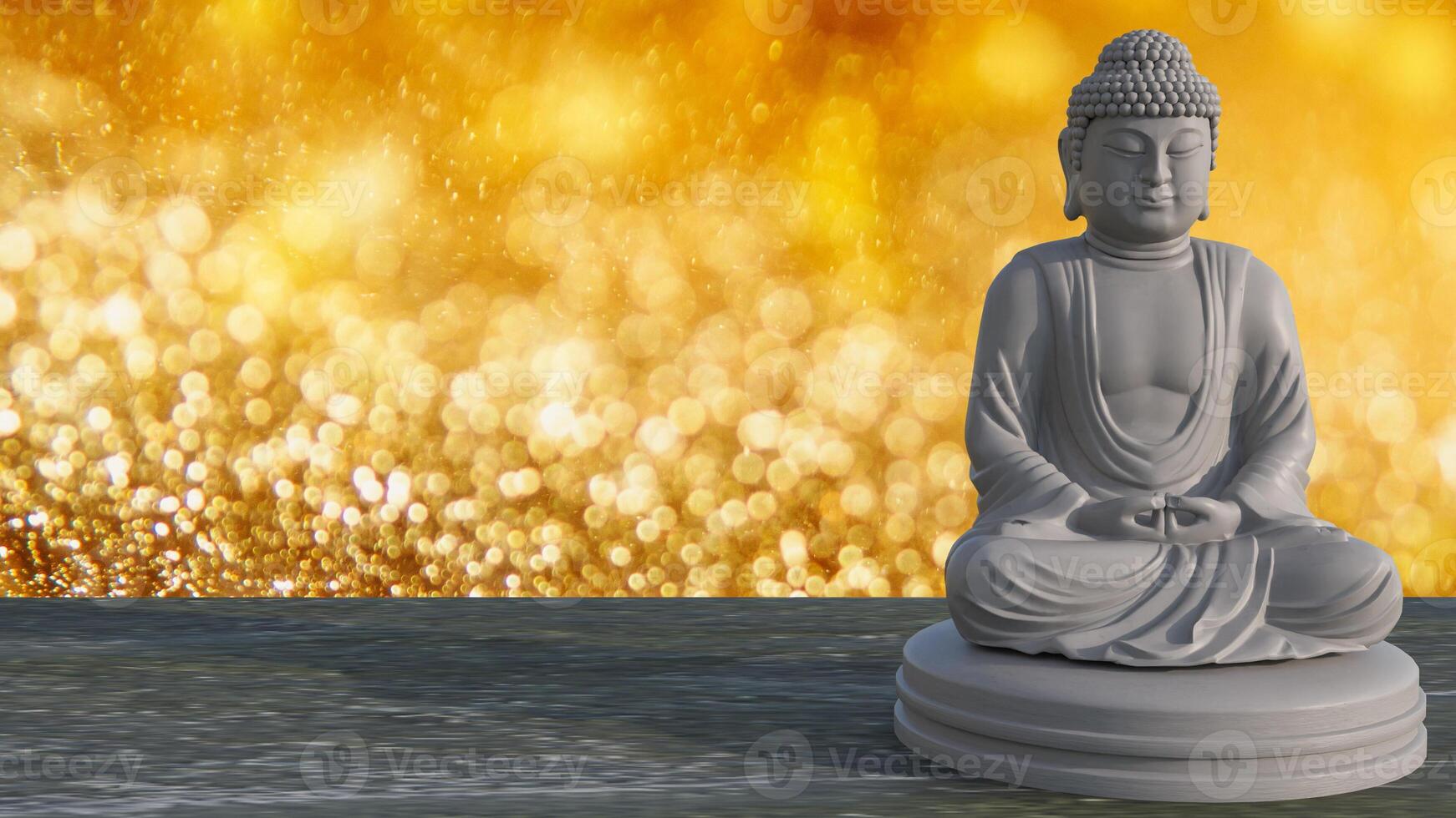 The buddha for religion or background concept 3d rendering. photo
