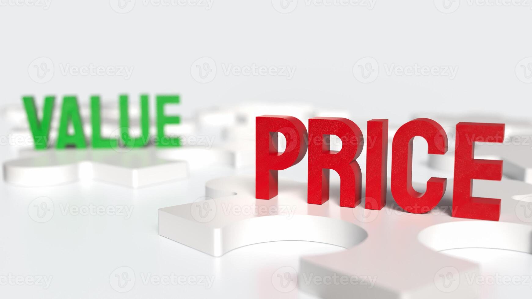 The price and value text for Business concept 3d rendering. photo