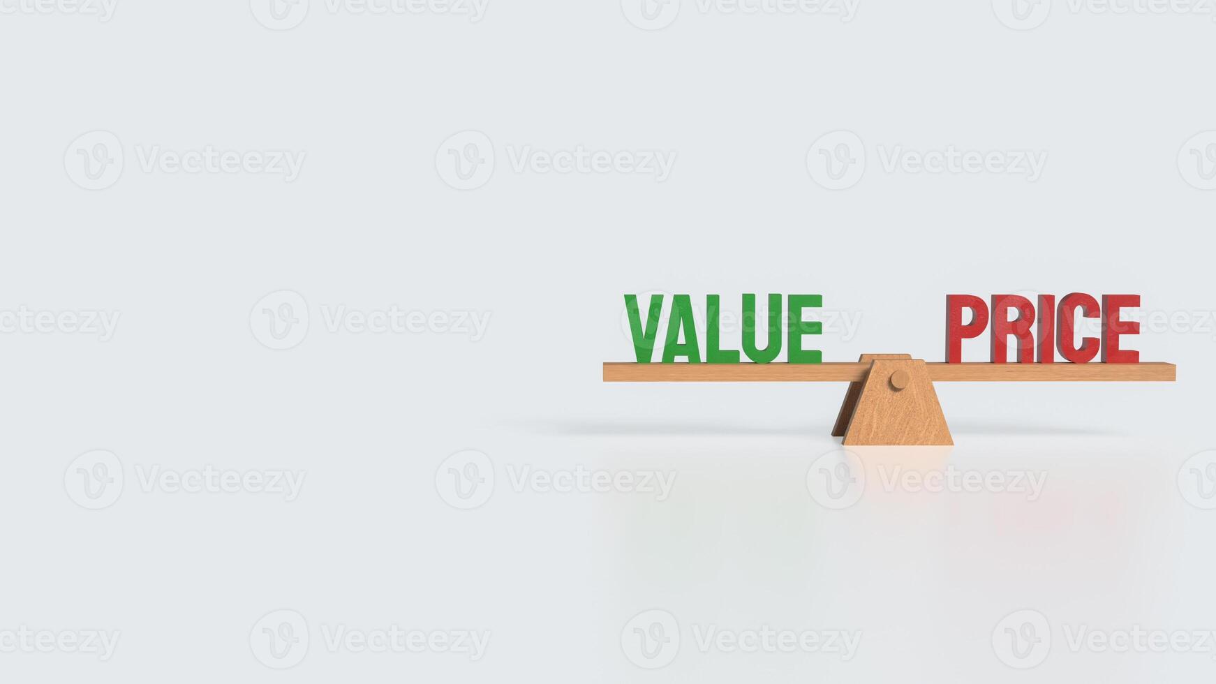 The price and value text for Business concept 3d rendering. photo