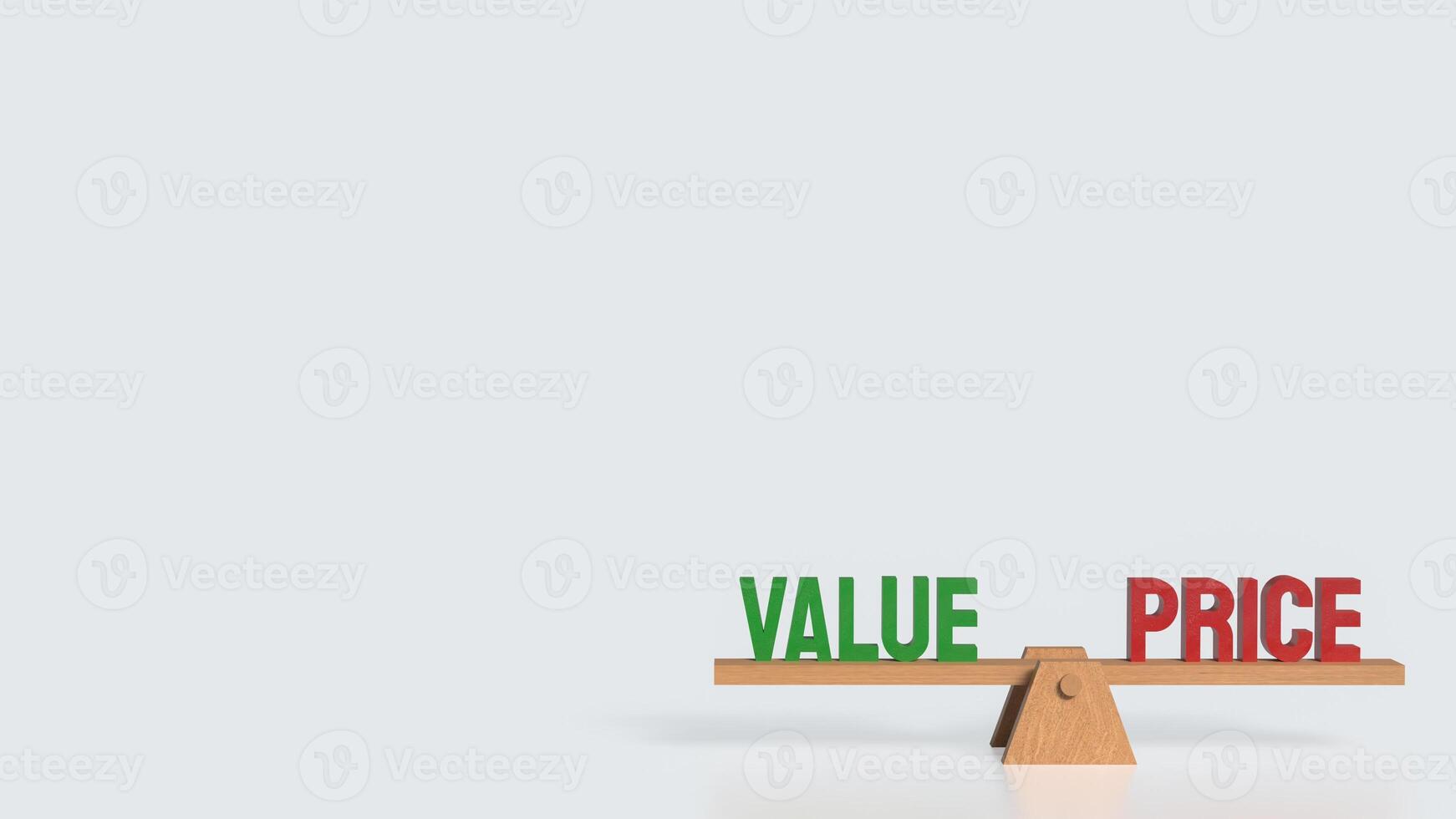 The price and value text for Business concept 3d rendering. photo