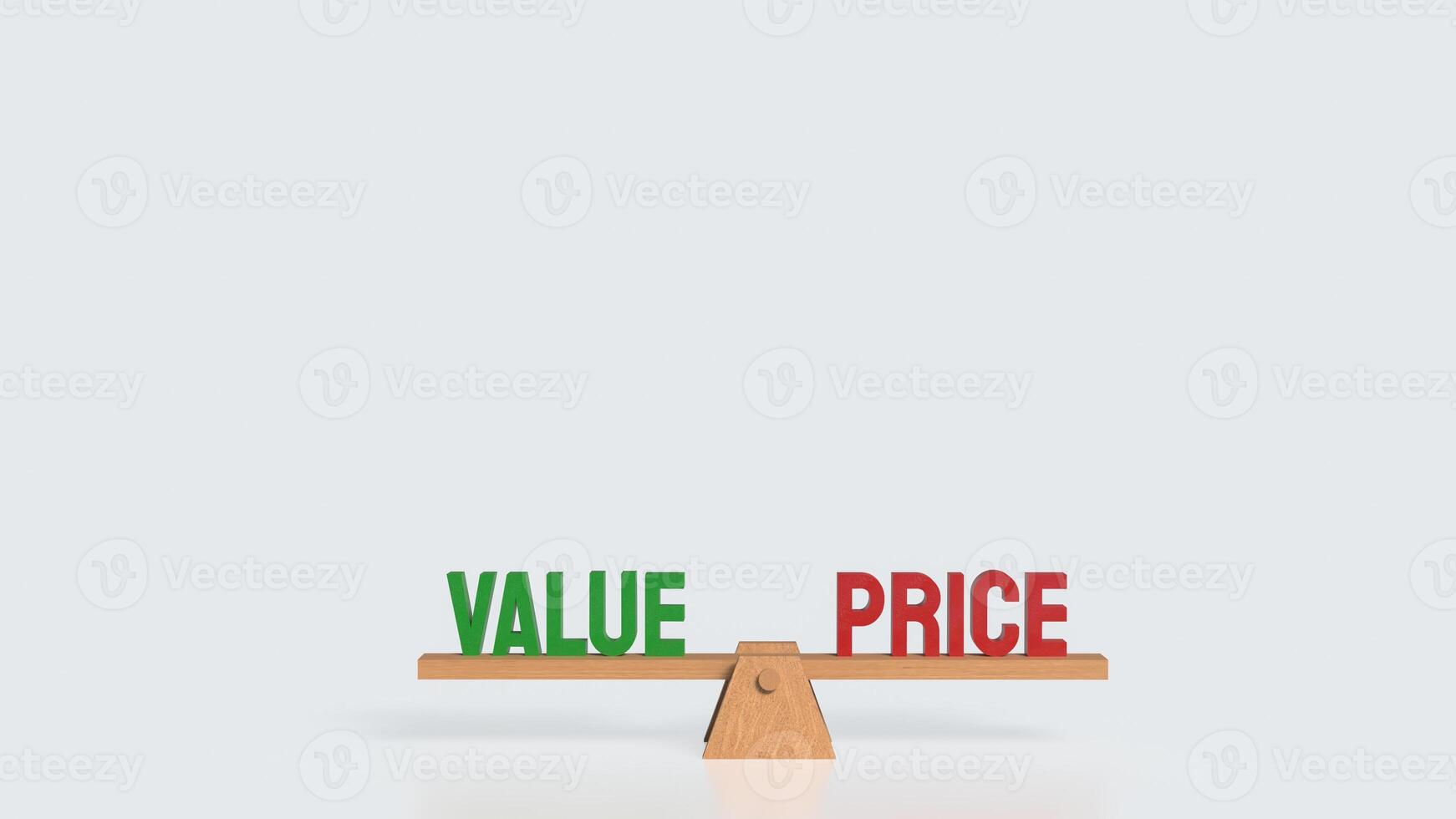 The price and value text for Business concept 3d rendering. photo