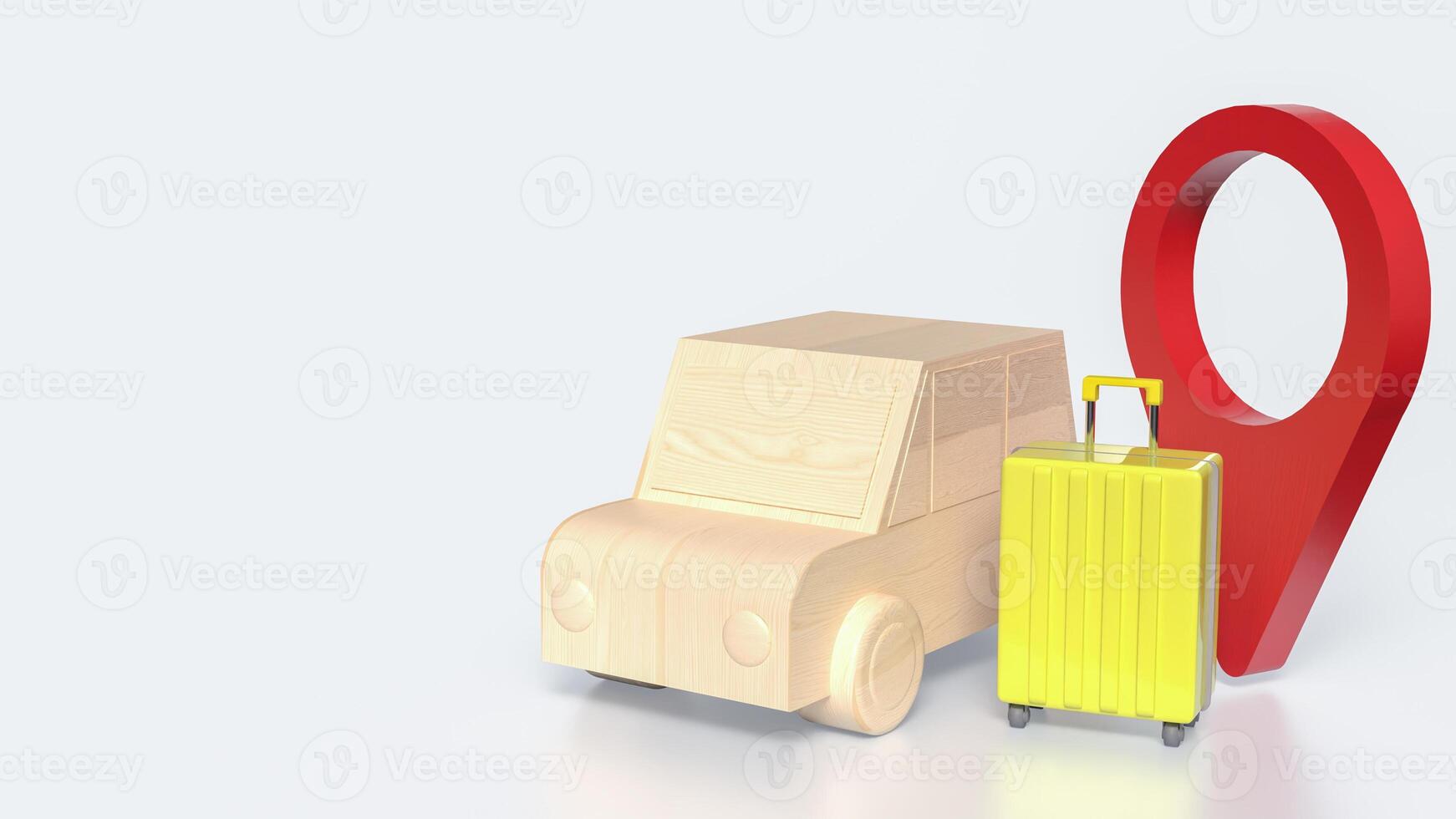 The Car and check point for travel or applications concept 3d rendering. photo