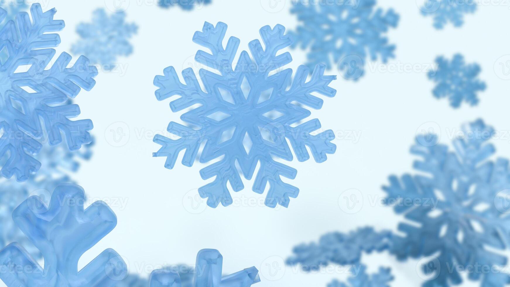 The Snow flakes for Background concept 3d rendering. photo