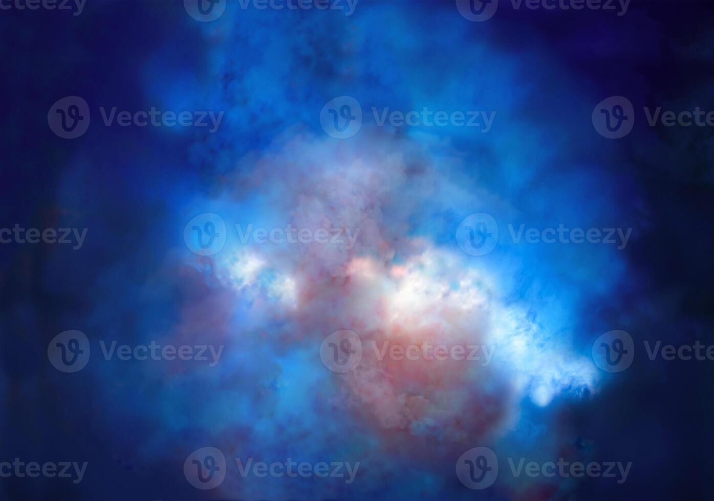 Blue smoke abstraction background photo