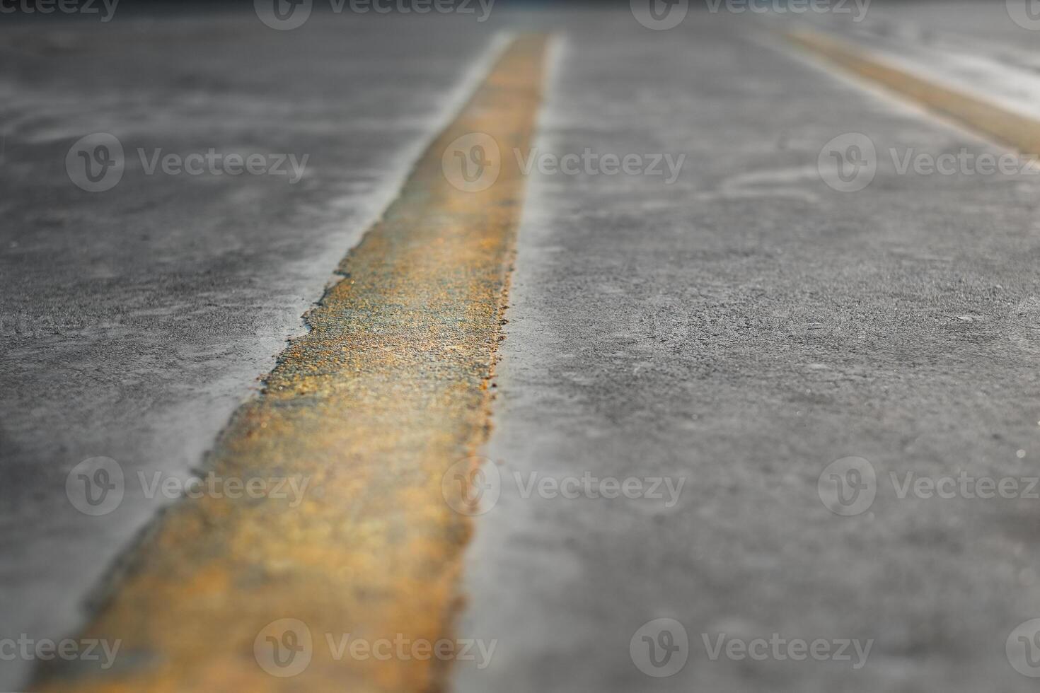 Parking lot marking in the evening photo