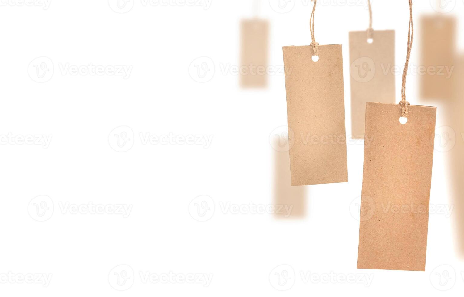 Cardboard price tags isolated photo