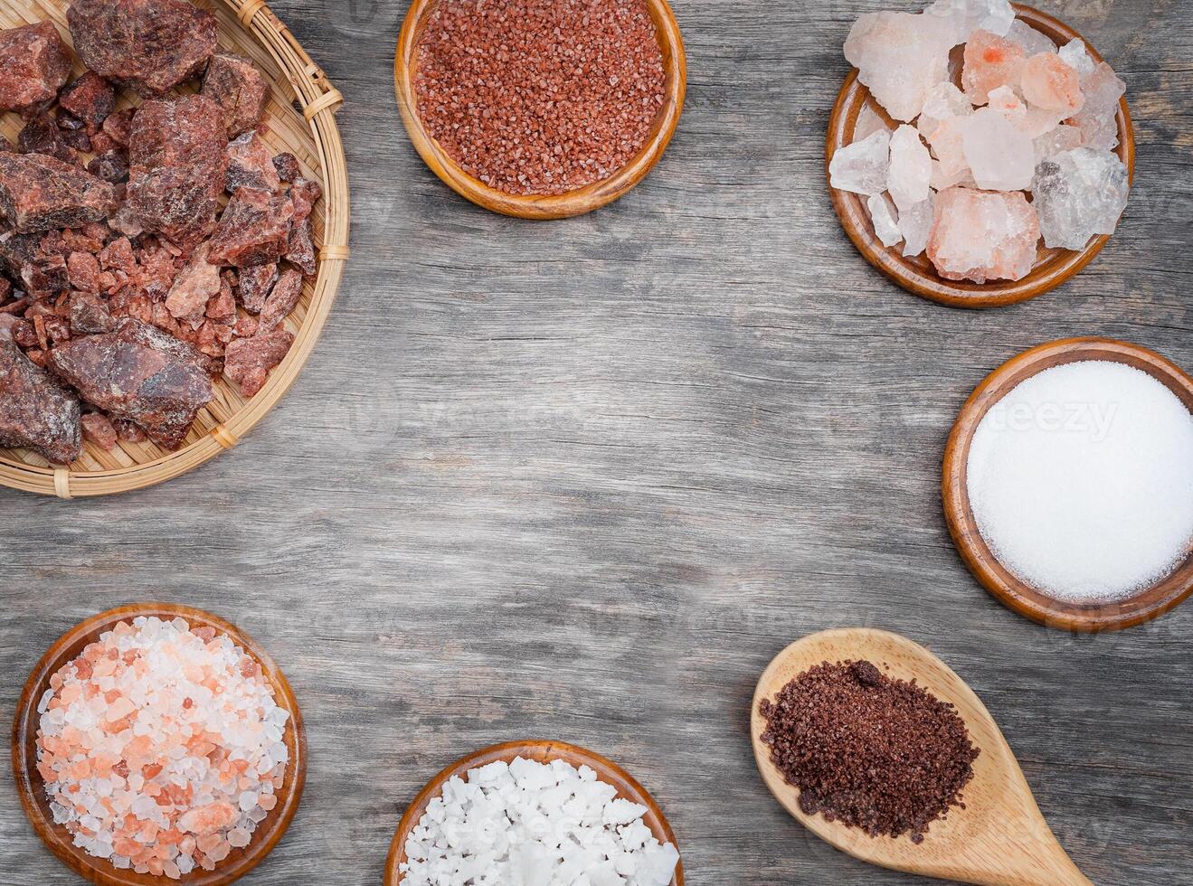 Types of salt background photo