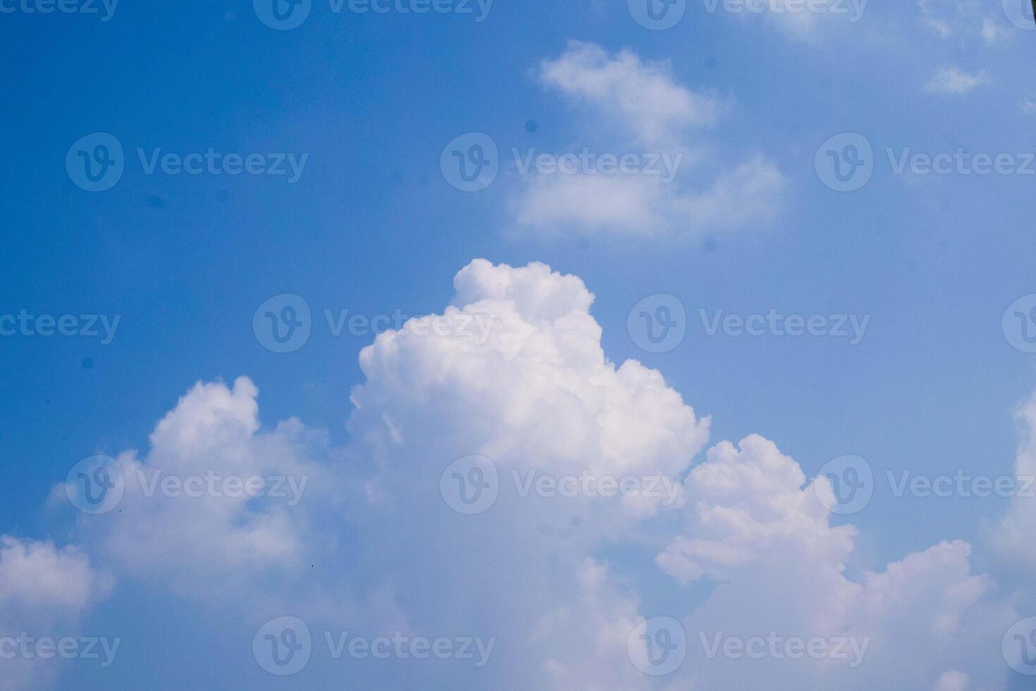 blue sky with white cloud photo