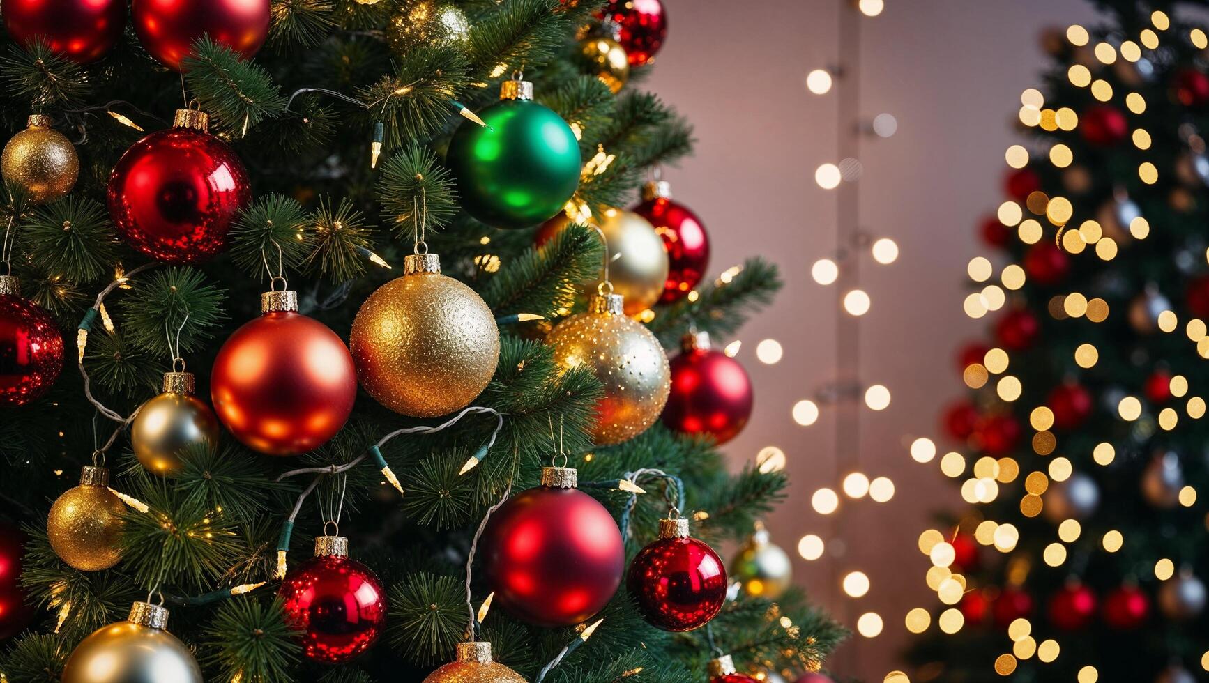 A christmas tree with many ornaments on it photo