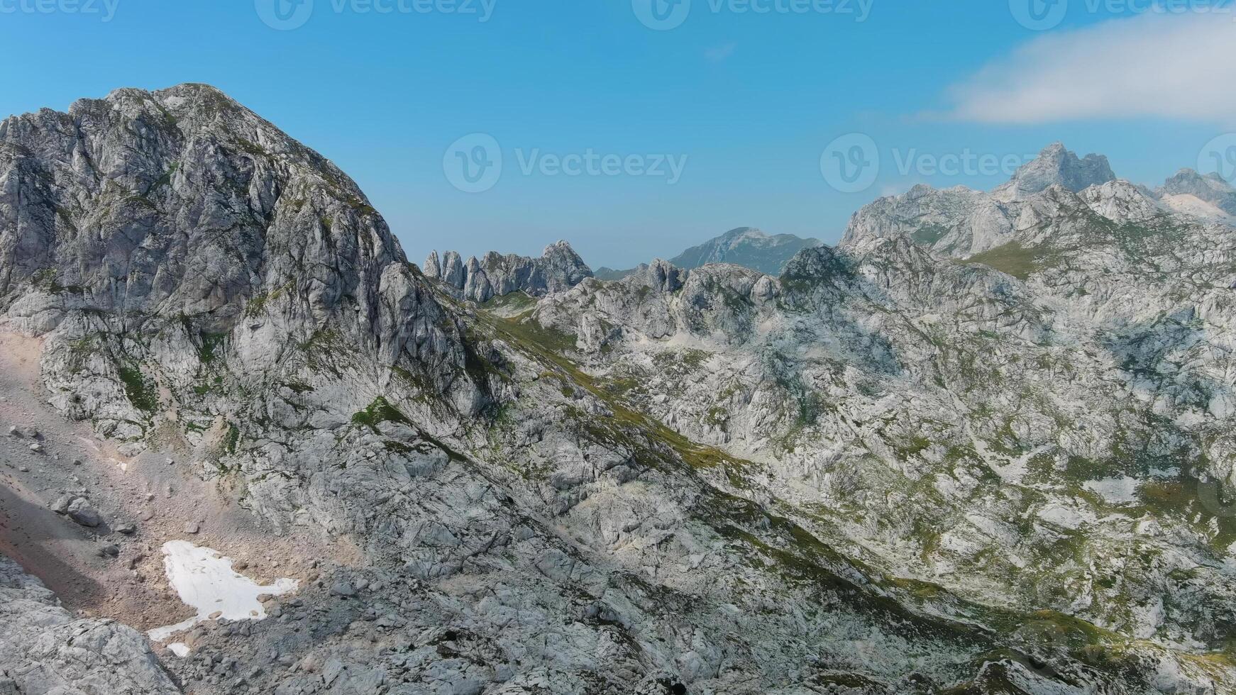 Aerial of mountains in park Durmitor, Montenegro photo