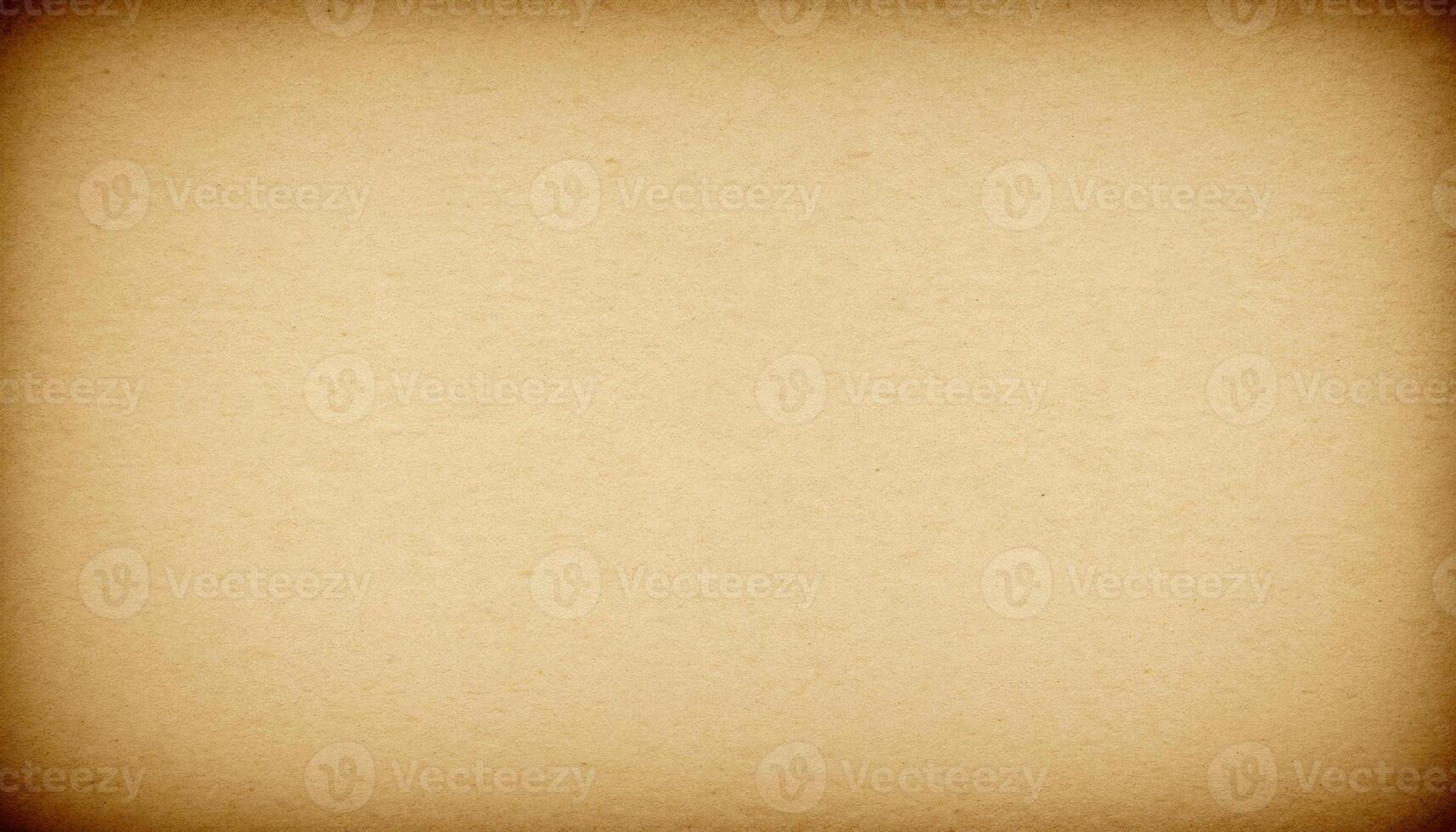 Light brown kraft paper texture background, textured beige background paper or canvas, vignette effect photo