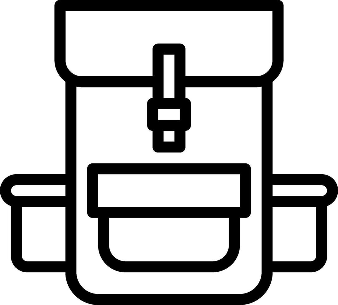 Backpack icon outline vector