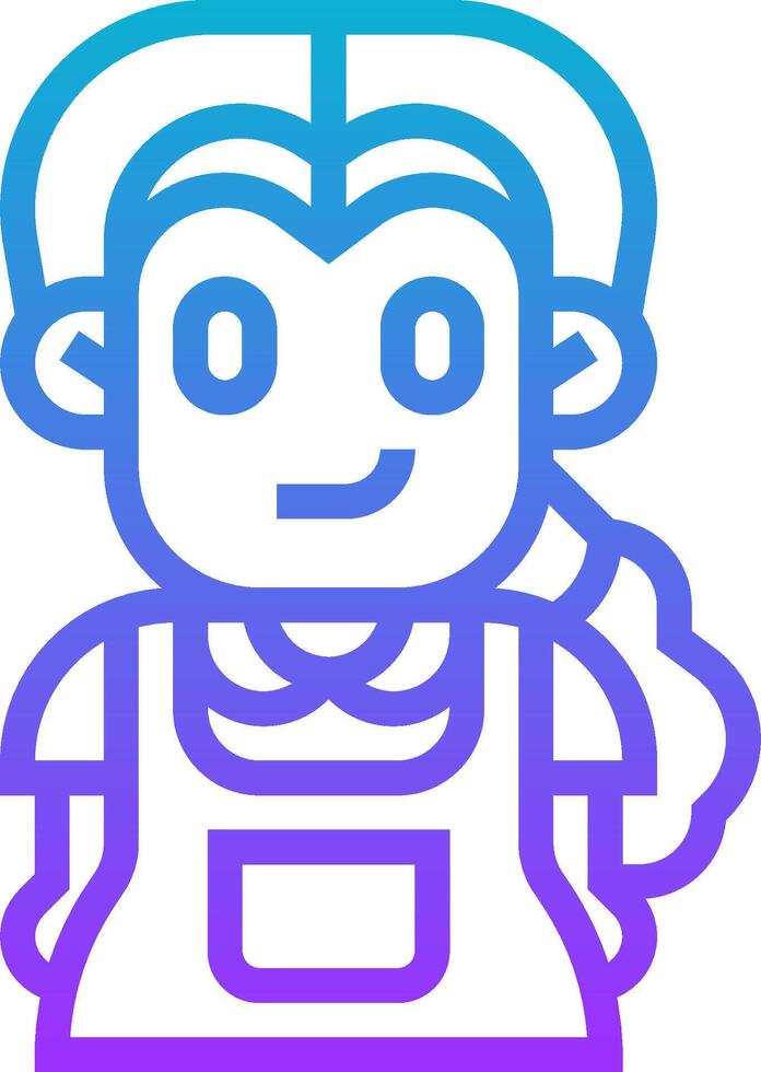 A woman with apron on her head vector