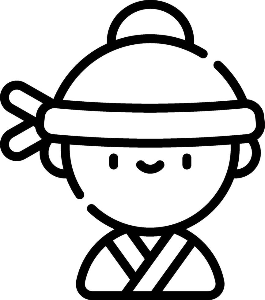 A black and white drawing of a man wearing a hat vector