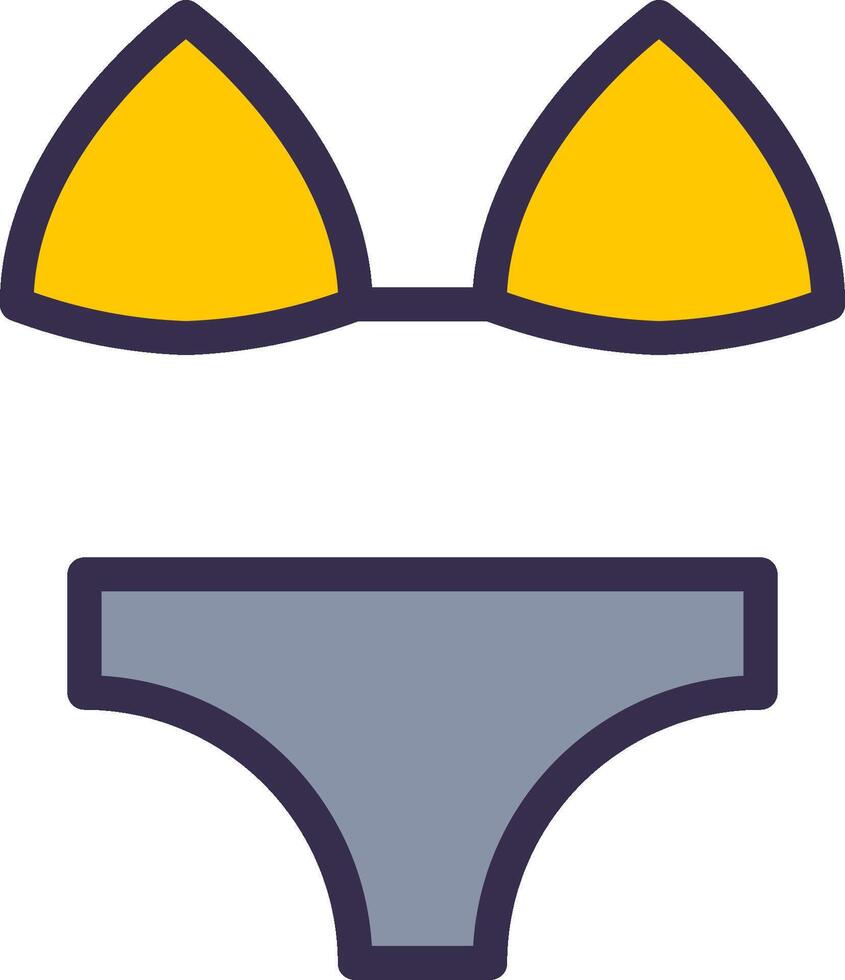 A bikini and a pair of sunglasses vector