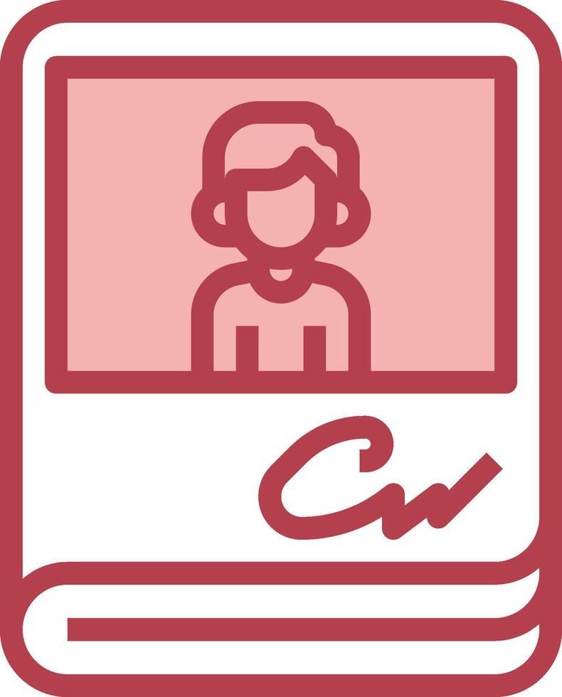 Cv icon with a person in a book vector