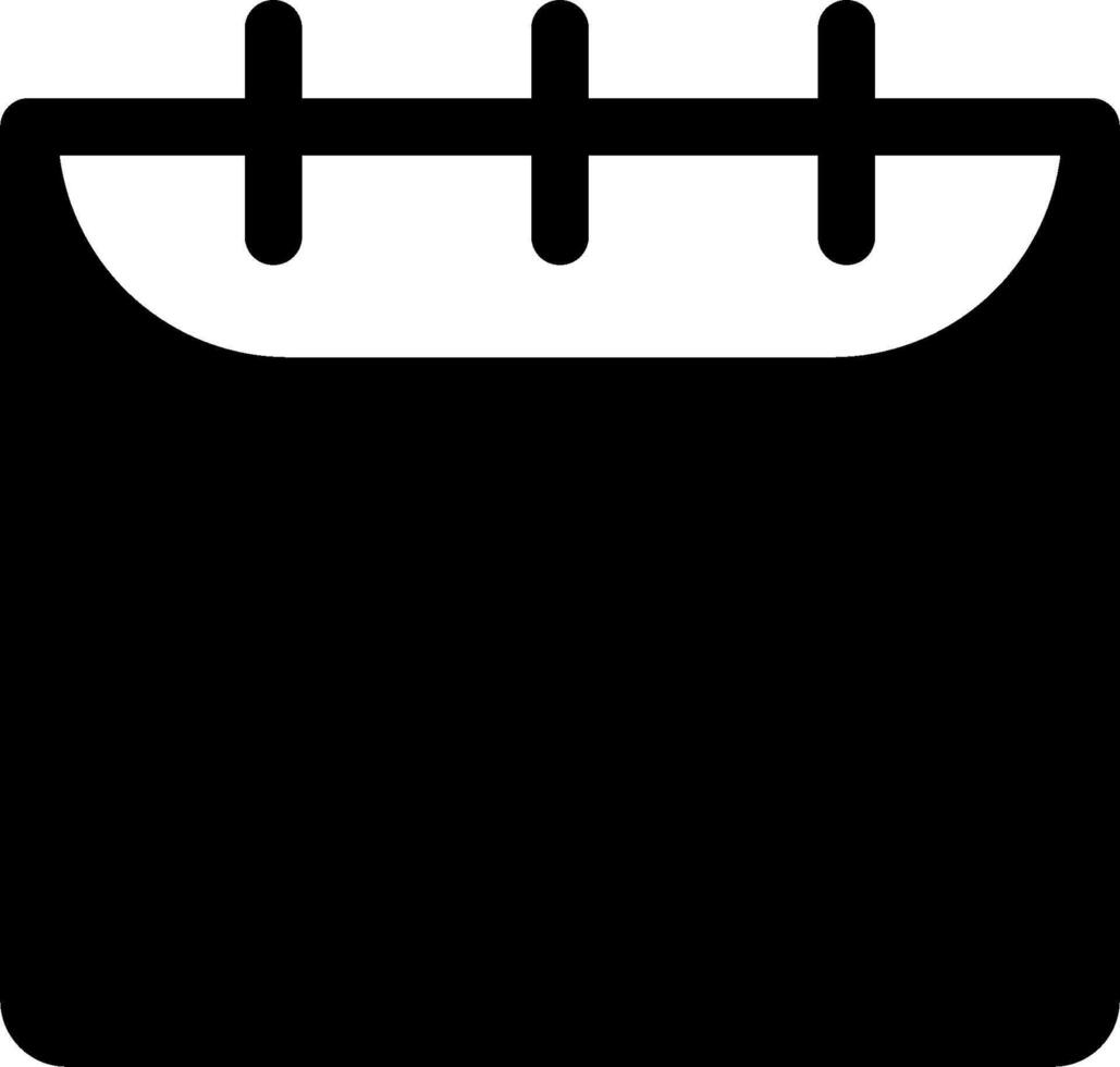 A black and white calendar icon vector