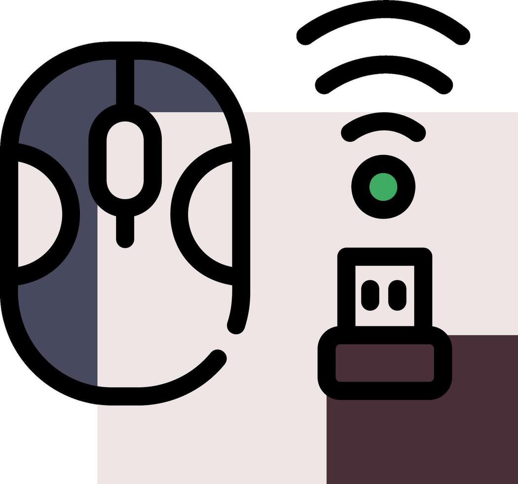 A mouse and a wifi symbol vector