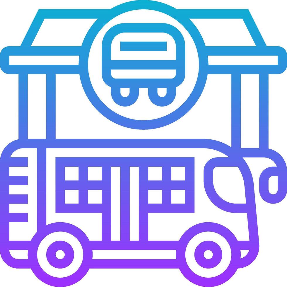 Bus depot icon vector